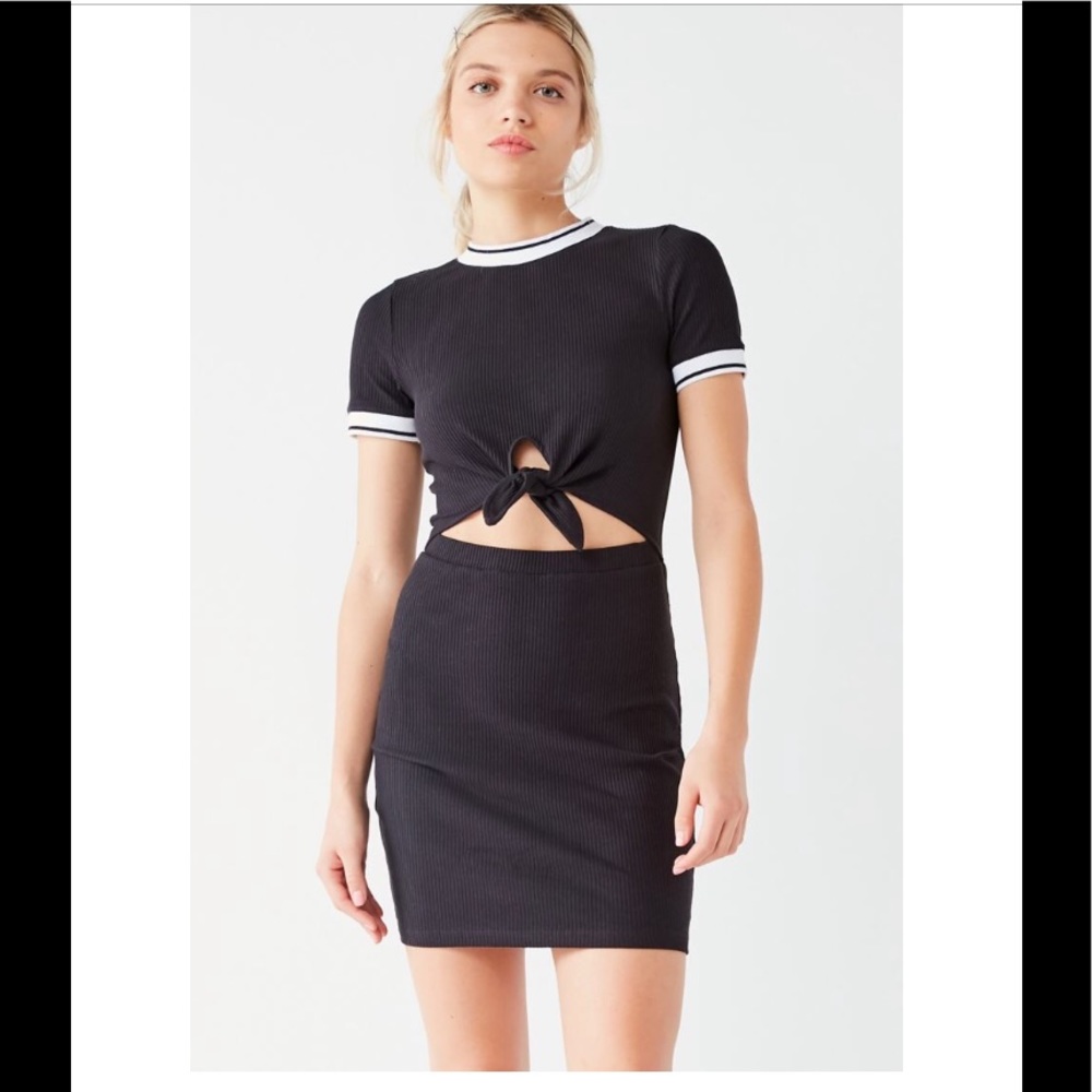 UO tie-front sporty mini dress